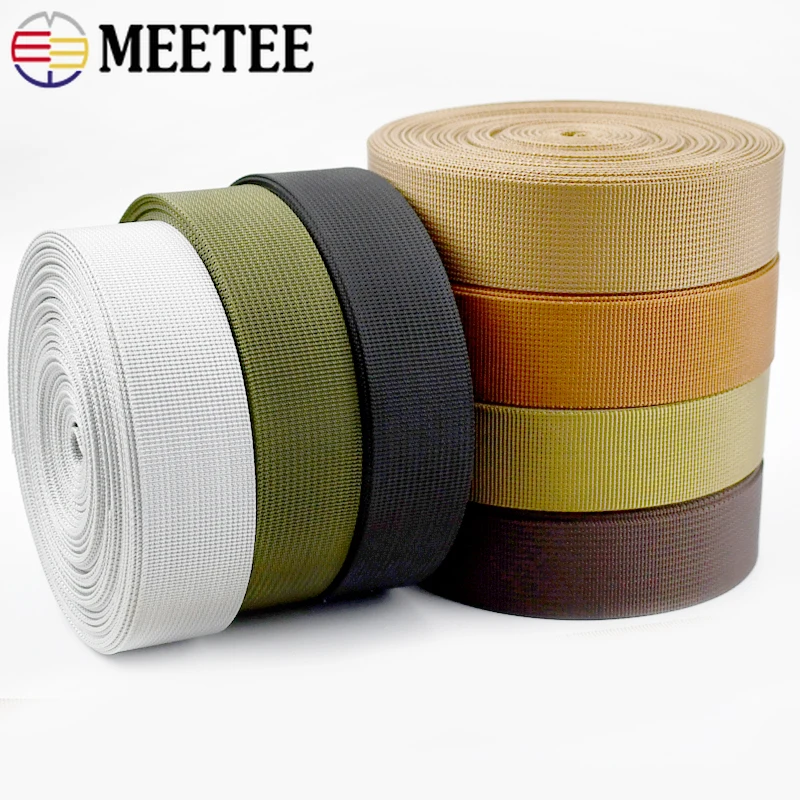Binding Tape Bias - 5 メートル 20/25/32/38/50 ミリメートルナイロンウェビングストラップ安全ベルトナップザックリボンテープバンド DIY バッグバイアス結合縫製アクセサリー