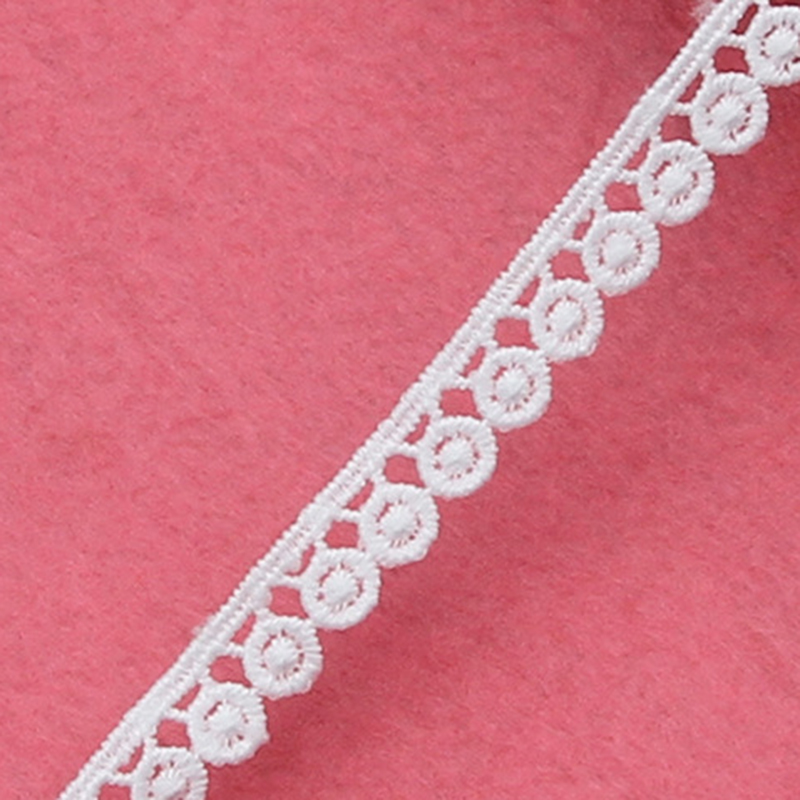 Sewing Eyelet Fabric - 50ヤード ホワイトレースリボン生地トリム 衣類用アイレットレース生地 刺繍縫製クラフトアップリケ 幅1.1cm