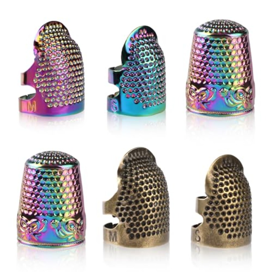 Sewing Thimble Metal - 手縫い用指ぬき、6個入り縫製指ぬき、金属製指ぬき