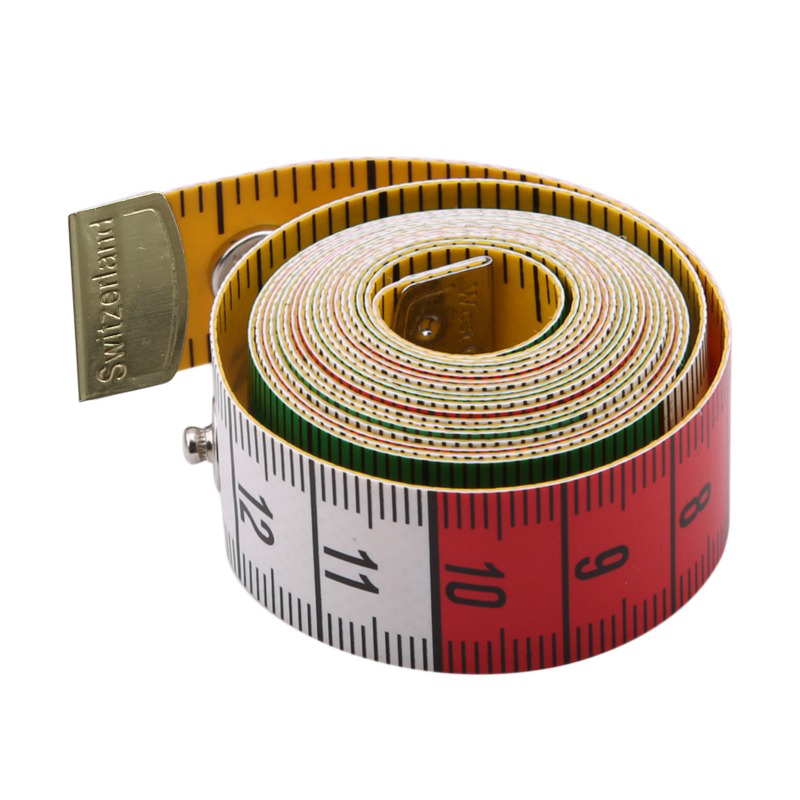 Sewing Gauge Ruler - 1.5 メートルソフトテープメジャー仕立て屋のテープスナップファスナー付きボディ測定両面定規裁縫用ツール新品
