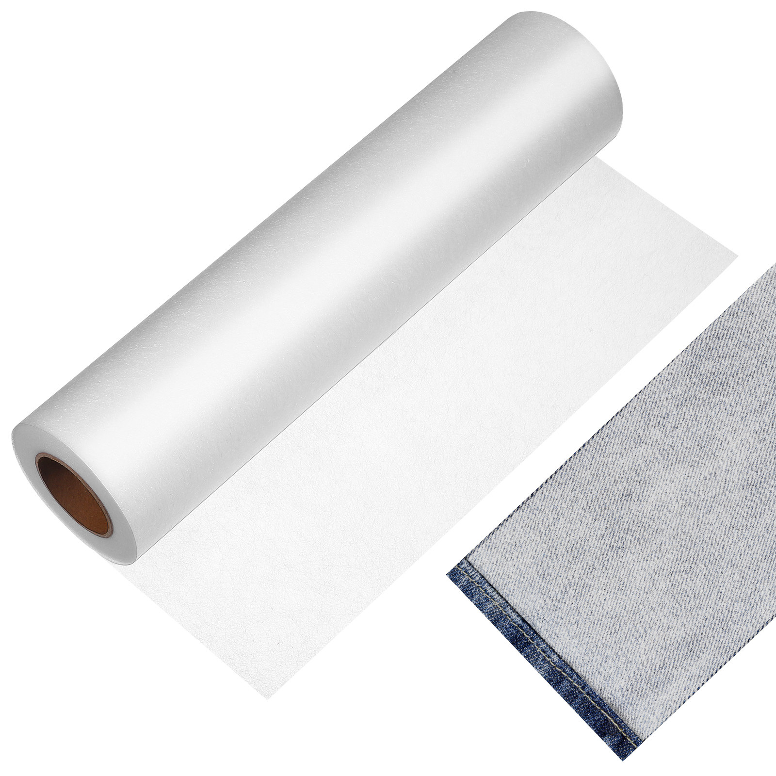 Interfacing Iron On - 白い不織布両面接着芯地安定剤 DIY縫製キルティングクラフト用 アイロン接着生地補助縫製用品
