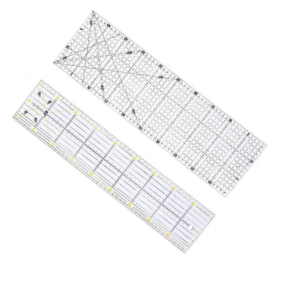 Sewing Gauge Ruler - Fenrryマルチサイズアクリルパッチワーク定規透明描画定規オフィス学校縫製測定用品テーラーツール耐久性