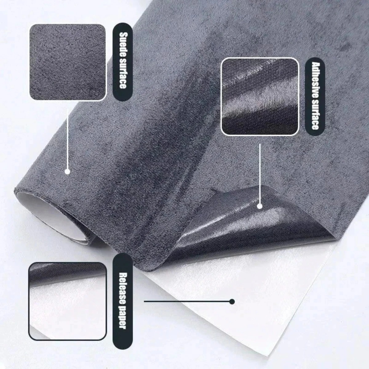 自己粘着性フェイクスエード布裏面接着剤付き車内改造素材、ルー - Fabric Glue Bond のレビューと価格