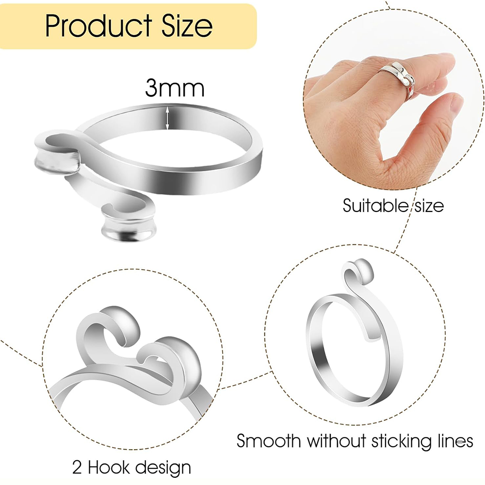 ニットかぎ針編みループリングニット DIY 糸ガイド指高速ホ - Sewing Thimble Metal のレビューと価格