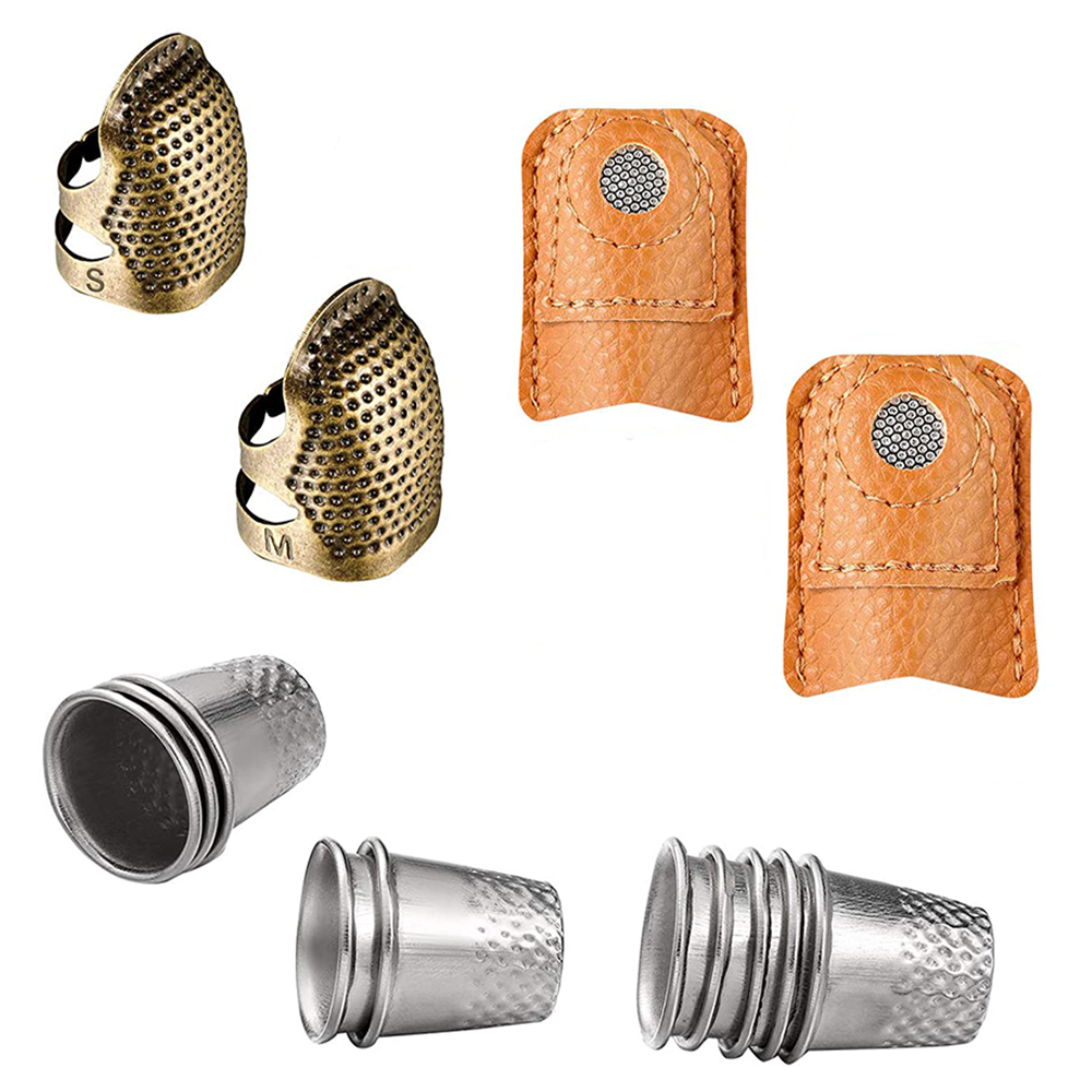 銅と革のステッチセット,14個,縫製および刺handアクセサ - Sewing Thimble Metal のレビューと価格