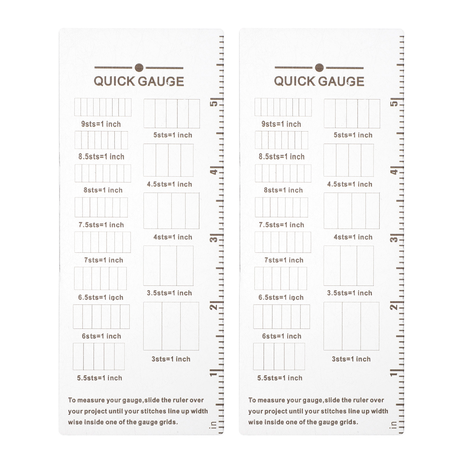 2個入り ニットゲージ定規 アクリル製 透明 クイックゲージ - Sewing Gauge Ruler のレビューと価格