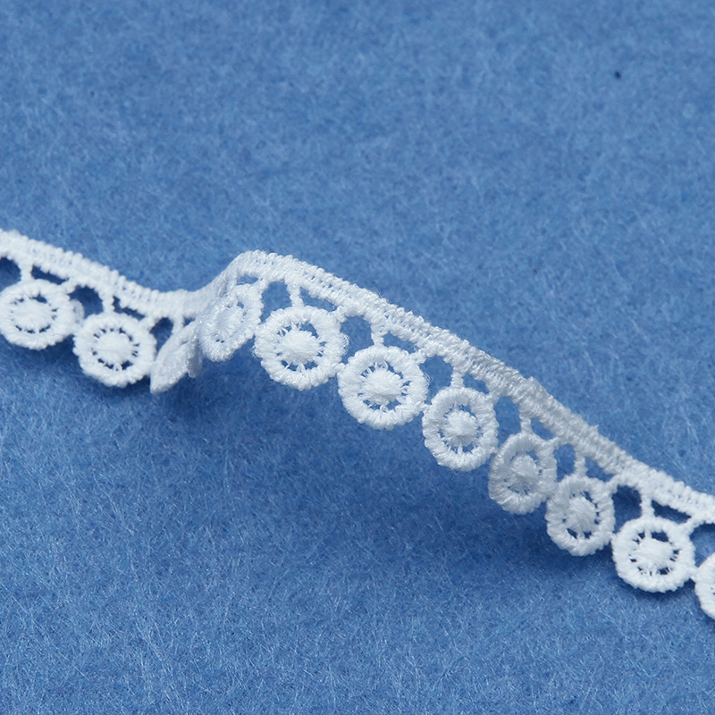 50ヤード ホワイトレースリボン生地トリム 衣類用アイレット - Sewing Eyelet Fabric のレビューと価格