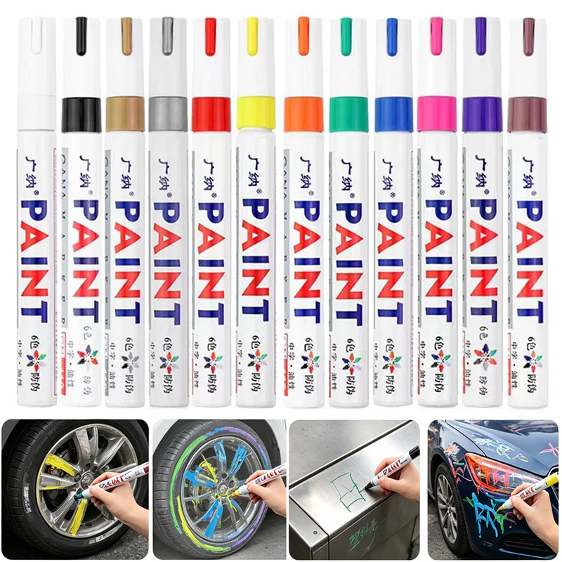GuangNa 6/12 個カラフルな永久ペイントマーカー防 - Fabric Marking Pen のレビューと価格
