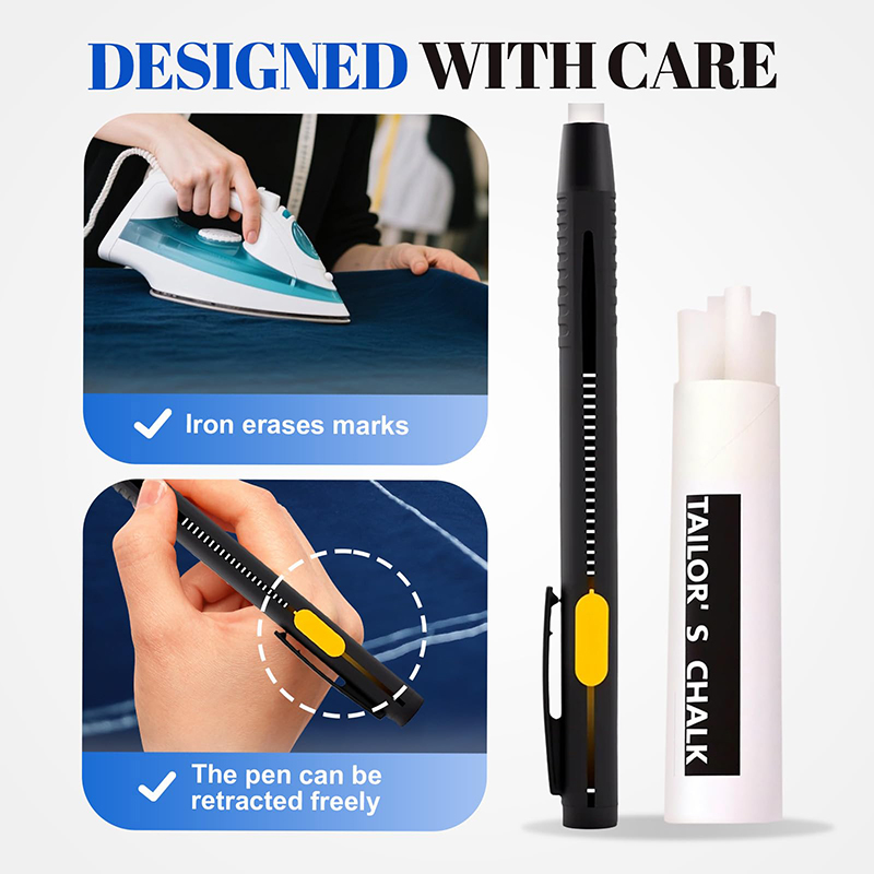 DIYクラフト縫製用チョーク、縫製用マーキングチョーク、ペン - Fabric Marking Pen のレビューと価格