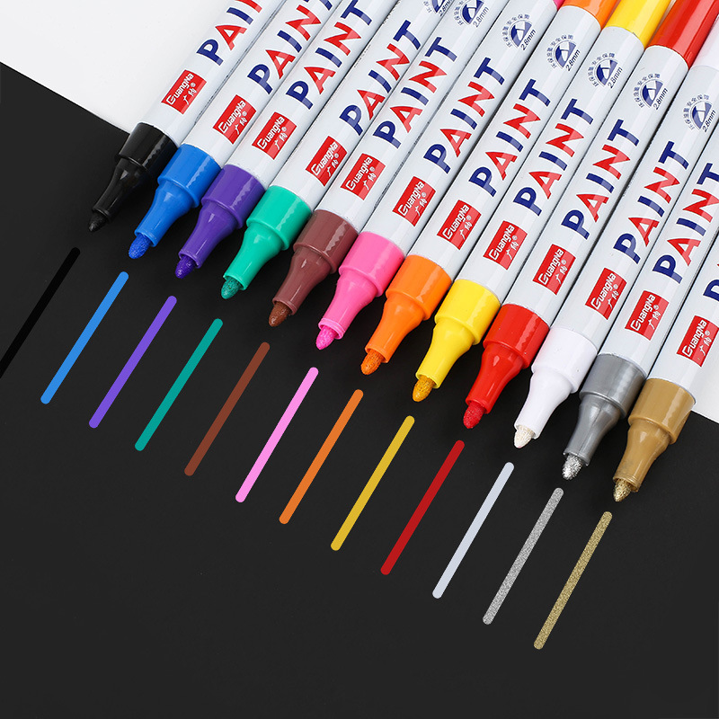 12本ホワイトペイントマーカーペン永久油性ペイントペン、2. - Fabric Marking Pen のレビューと価格