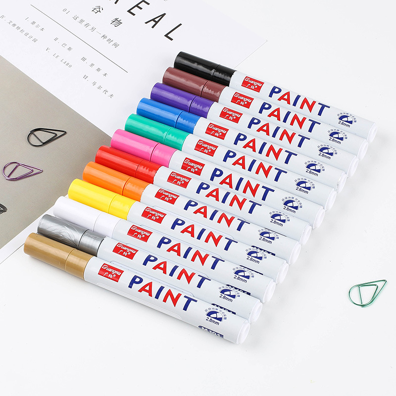 12本ホワイトペイントマーカーペン永久油性ペイントペン、2. - Fabric Marking Pen のレビューと価格