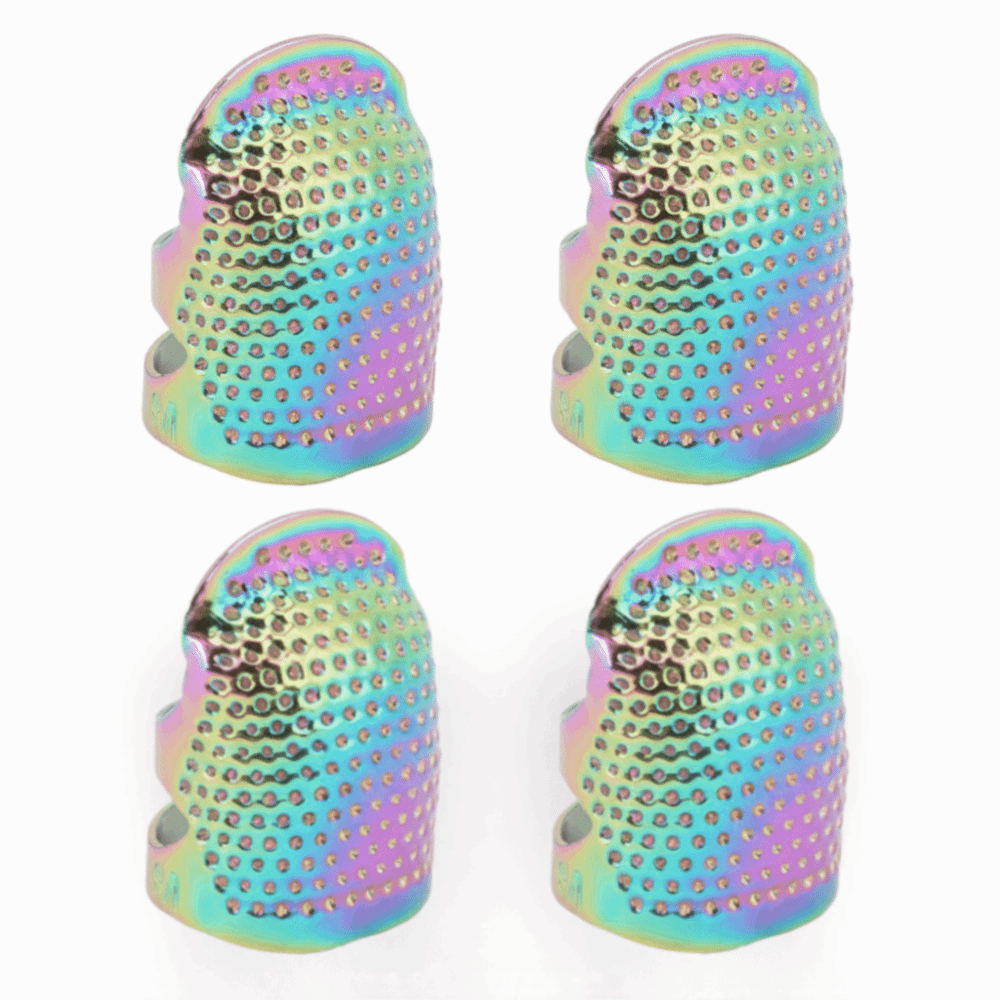 4個入り耐久性のある真鍮製指サック カラフルなデザイン 滑り - Sewing Thimble Metal のレビューと価格