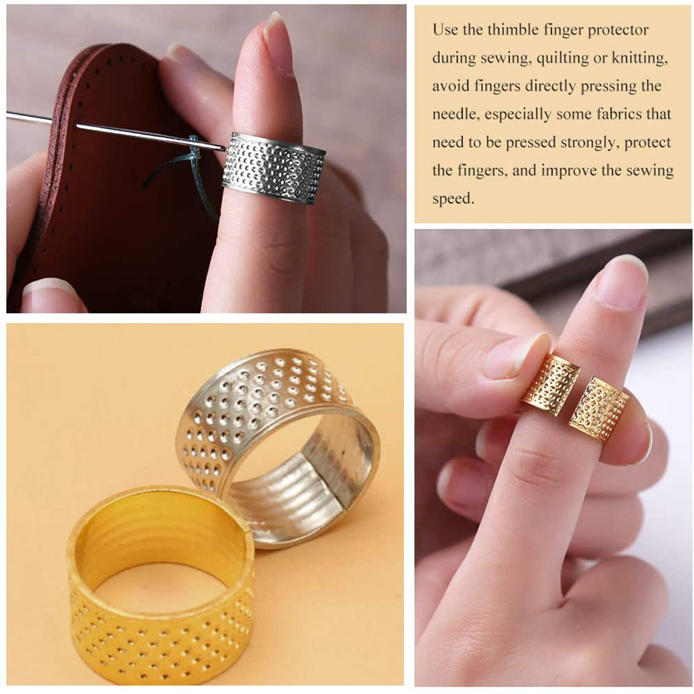 手工芸品,革を保護するための関節式ハンドプロテクター - Sewing Thimble Metal のレビューと価格