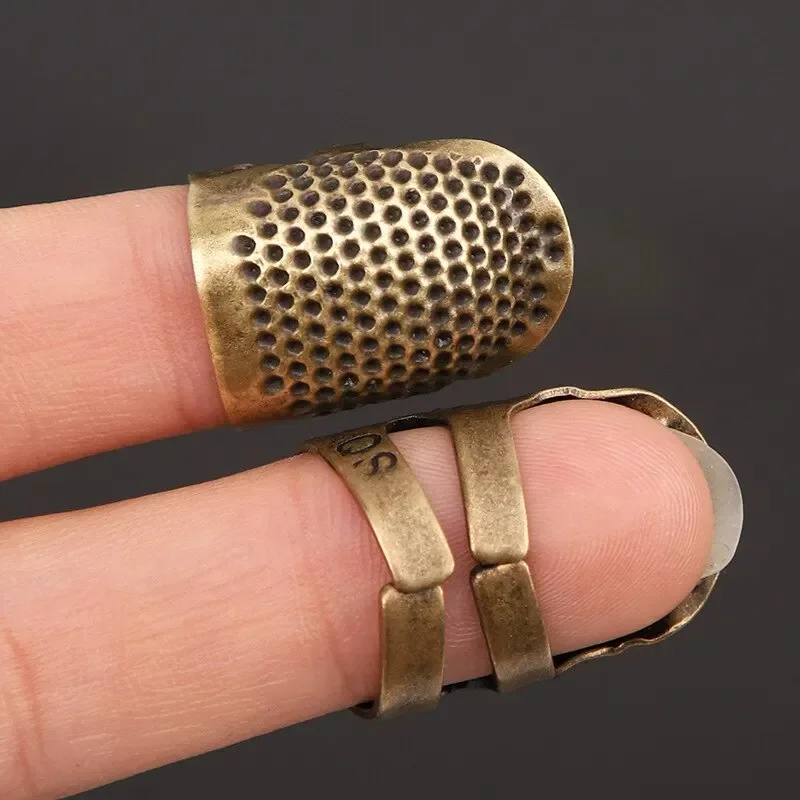 2 個の銅製指ぬき縫製レトロ指プロテクター滑り止めリング縫製 - Sewing Thimble Metal のレビューと価格