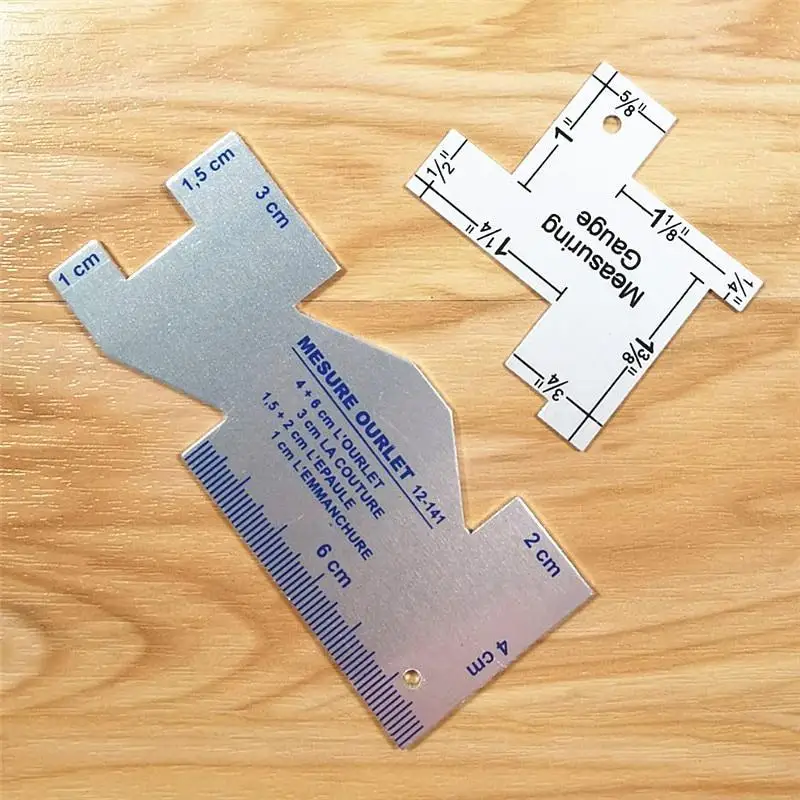 ファブリックマーカーテーラーチョークと金属の縫製測定ゲージキ - Sewing Gauge Ruler のレビューと価格