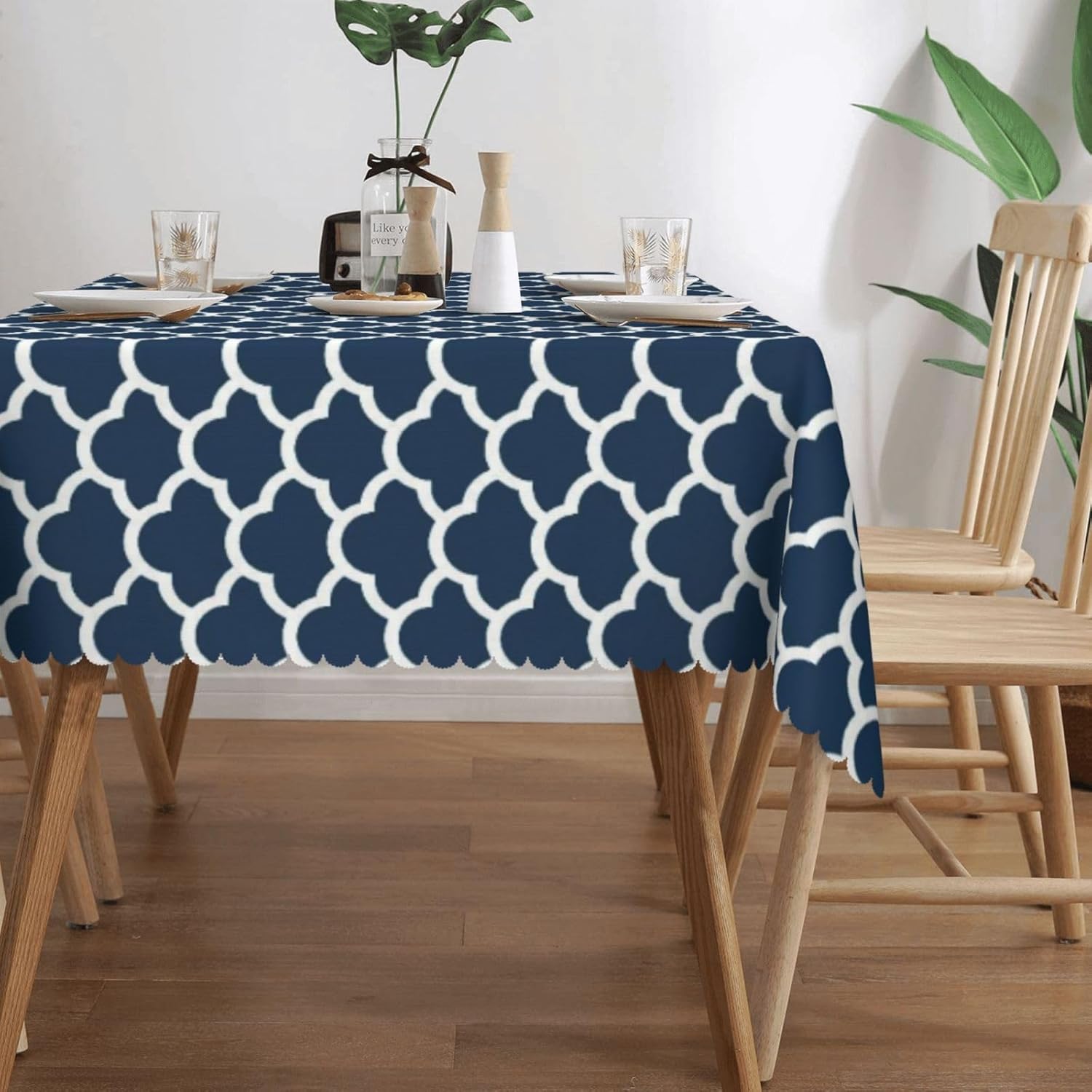 ブルーのテーブルクロス ネイビークラウド シームレスパターン - Century Textile & Sewing Supply Photos のレビューと価格