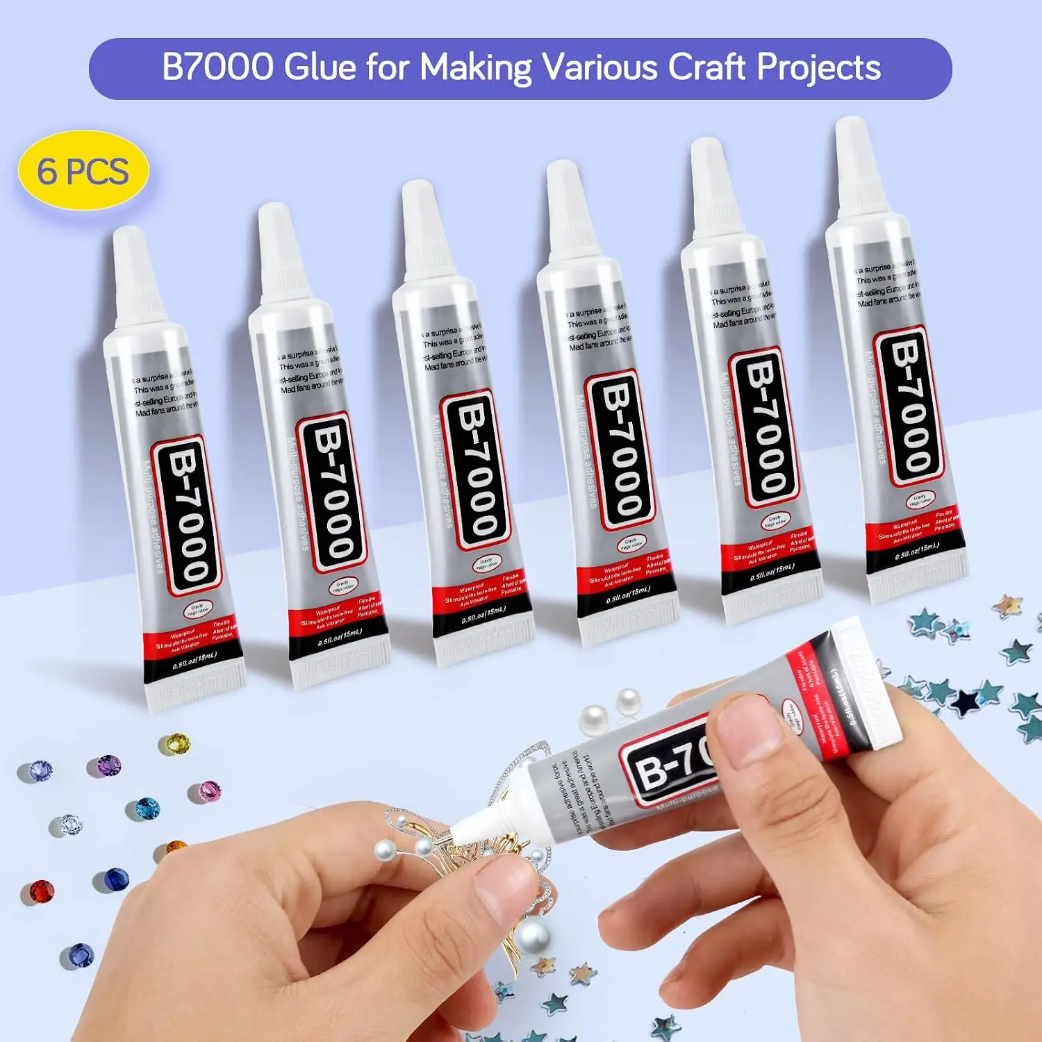 ICUTE-FITTDYHE ジュエリーグルー 6個入り - - Fabric Glue Bond のレビューと価格