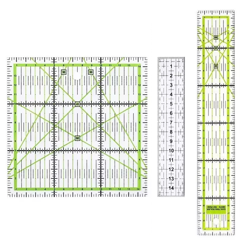 1/2 個 15 センチメートルキルティングパッチワーク定規 - Sewing Gauge Ruler のレビューと価格