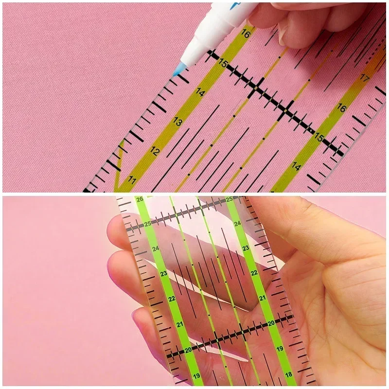 1/2 個 15 センチメートルキルティングパッチワーク定規 - Sewing Gauge Ruler のレビューと価格