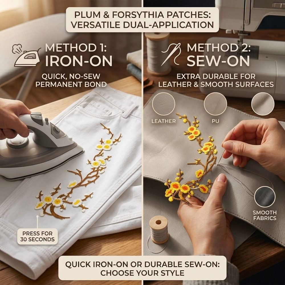 DIY桜のアイロン接着パッチ アイロン接着＆縫い付け ホット - Sewing And Textile のレビューと価格