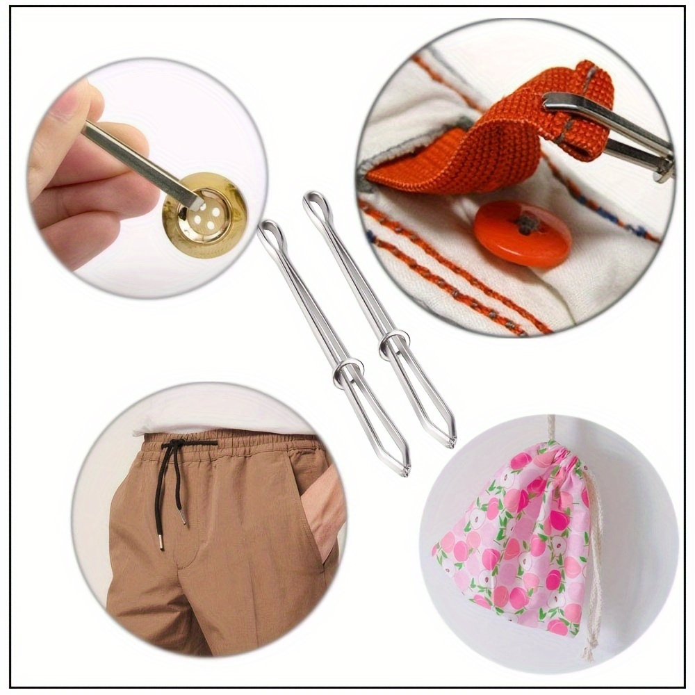 2個入り伸縮性ベルトスレッダー、縫製DIYキット、ガイドピン - Sewing Thimble Metal のレビューと価格