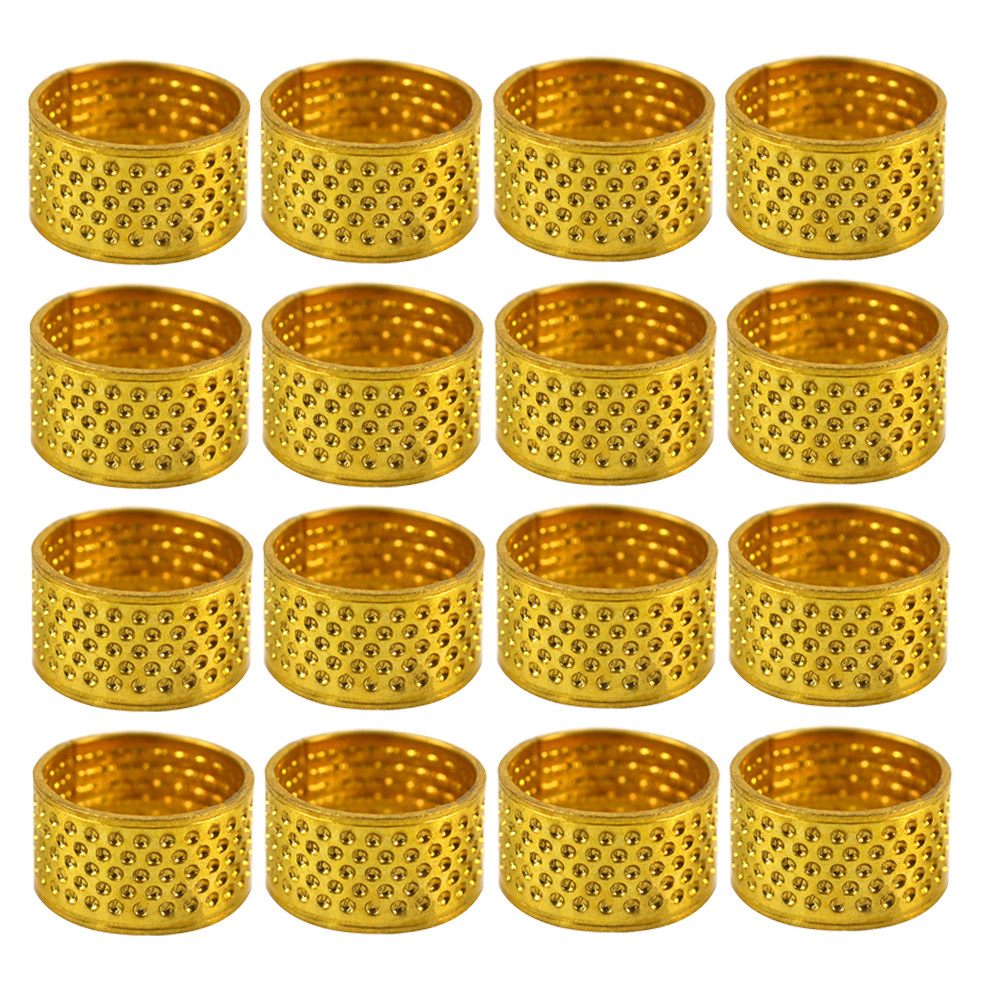 100個入り金属製指ぬきリング、調整可能、滑り止め、縫製、キ - Sewing Thimble Metal のレビューと価格