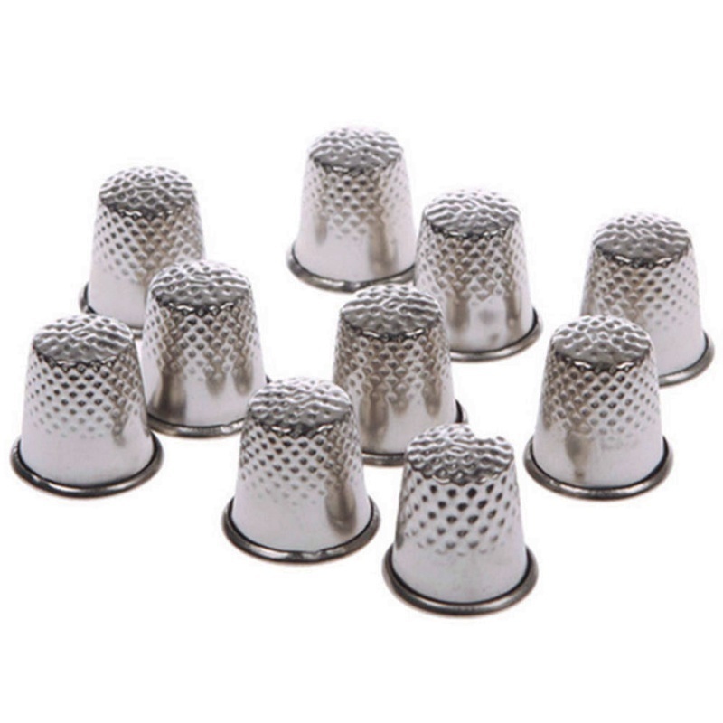 10個入り 金属アルミ製トップニードル DIY手縫いツール  - Sewing Thimble Metal のレビューと価格