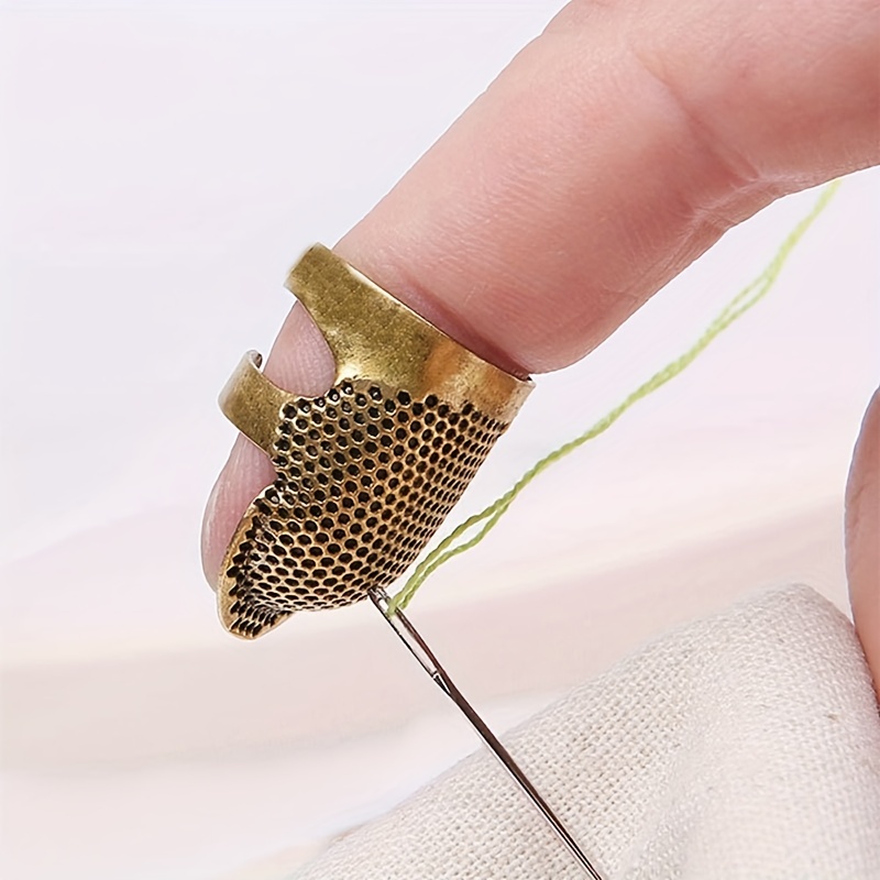 4個入り縫製指サック、調節可能な金属製指保護具、縫製＆キルテ - Sewing Thimble Metal のレビューと価格