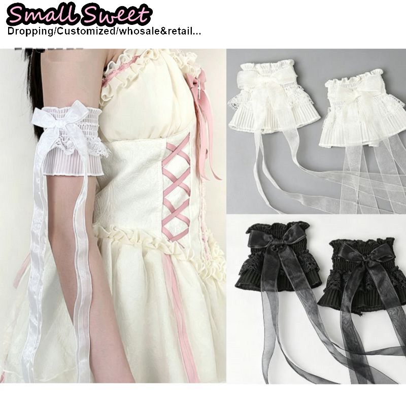 女性 Y2K ヤミかわいいガールレーストリムボウアームスリー - Textile For Sewing のレビューと価格