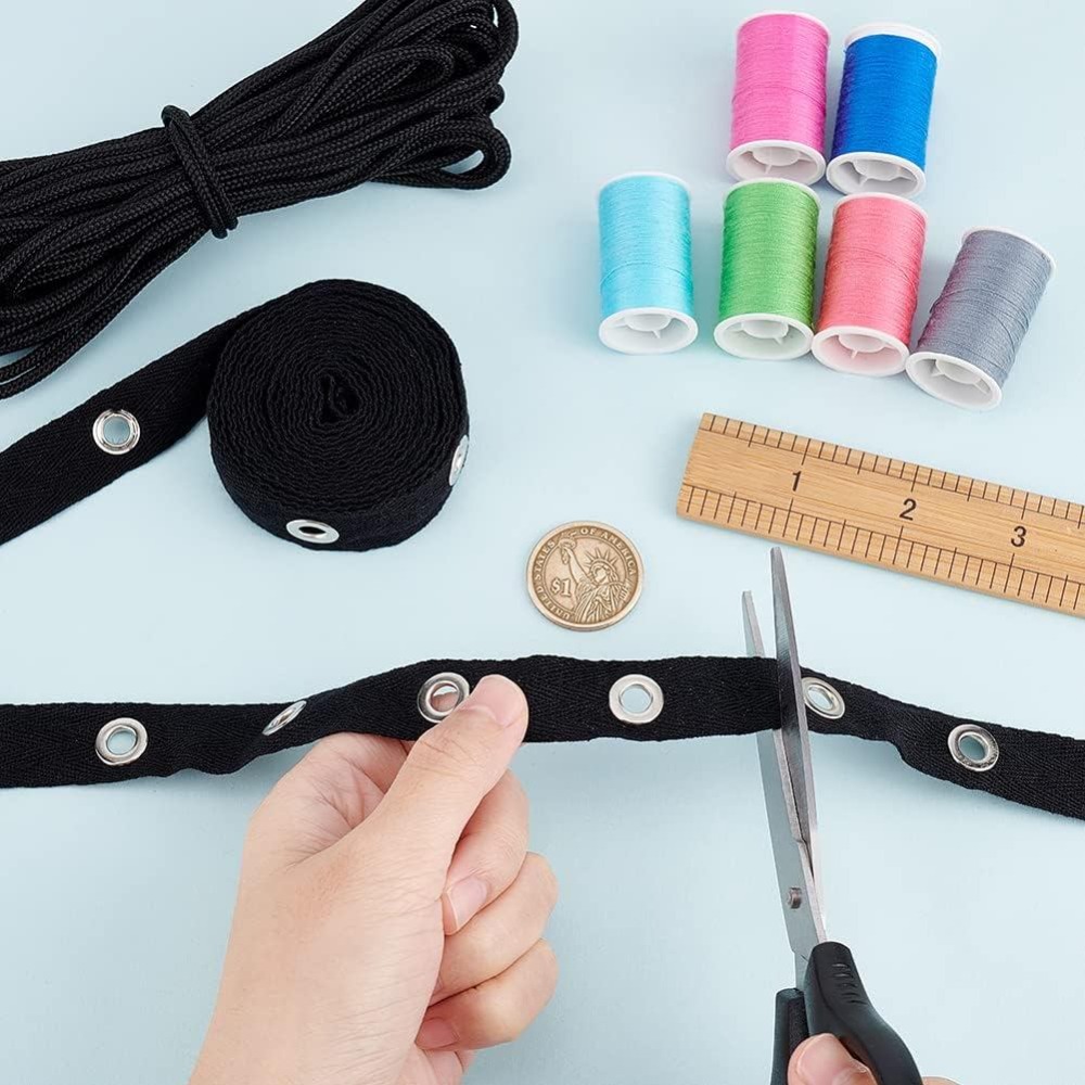 3ヤードのアイレットテープトリム、黒色のクラフトグロメットア - Sewing Eyelet Fabric のレビューと価格