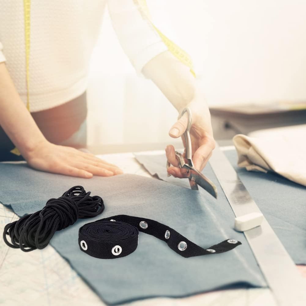 3ヤードのアイレットテープトリム、黒色のクラフトグロメットア - Sewing Eyelet Fabric のレビューと価格